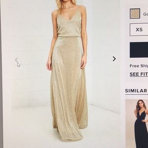 Gold long dress